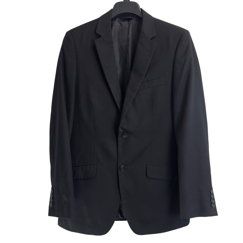 Apt. 9 Mens Blazer Black Two Button Notch Lapel Sport Coat Suit Jacket